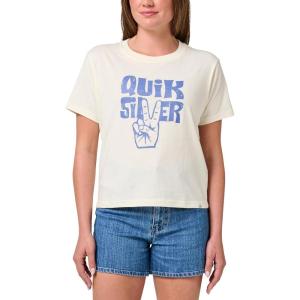 Quiksilver Women’s Quik Peace Classic Graphic T-Shirt(Off-white)