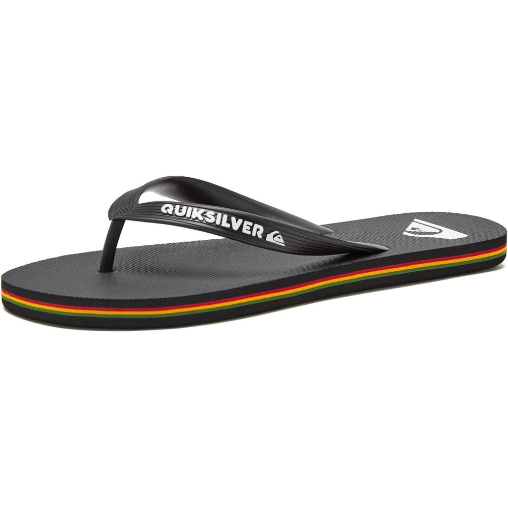 image:imageQuiksilver Molokai Flip Flops for Men Athletic Mens Sandals Size 6 to 16 Thong Mens SlidesBlackRedGreen