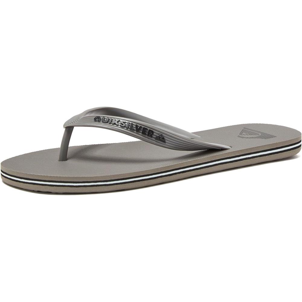 image:imageQuiksilver Molokai Flip Flops for Men Athletic Mens Sandals Size 6 to 16 Thong Mens SlidesGreyGreyGrey