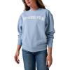 Women’s Drop Out Crewneck Sweatshirt(Dusty Blue)