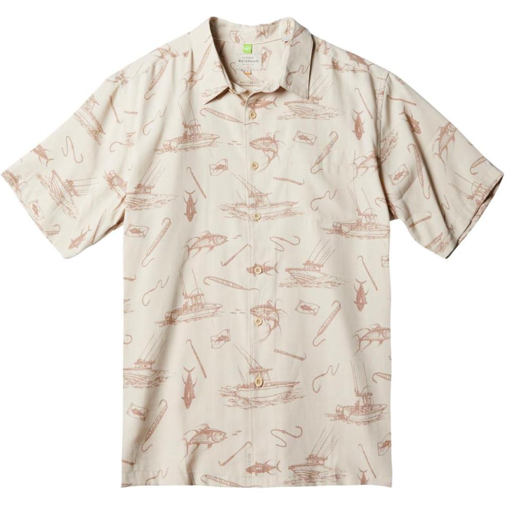 image:imageQuiksilver Mens Kings Cliff Button Up Woven ShirtBrown Rice Line Spinner