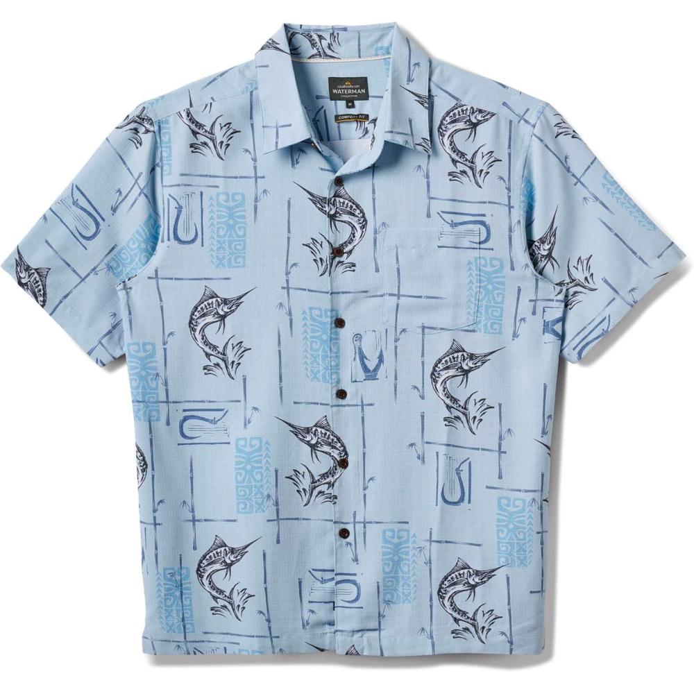 image:imageWaterman Big Day Short Sleeve ShirtAshley Blue