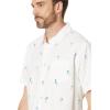 Quiksilver Men’s Sail Palm Button Up Woven Top(Antique White Sail Palms 233)