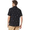Quiksilver Men’s Sail Palm Button Up Woven Top(Black Sail Palms 233)