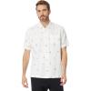 Quiksilver Men’s Sail Palm Button Up Woven Top(Antique White Sail Palms 233)