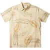 Quiksilver Men’s Sail Palm Button Up Woven Top(Brown Rice (Right Point))