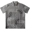 Quiksilver Men’s Sail Palm Button Up Woven Top(Granite Gray (Right Point))