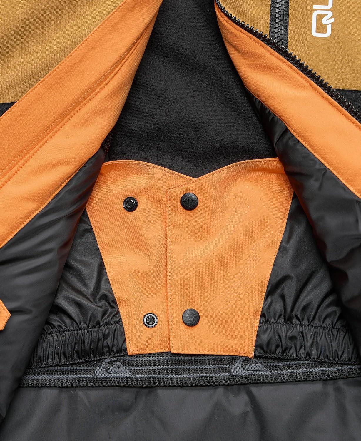 image:imageQuiksilver boys Heavyweight Ski Snow Hooded Jacket Insulated amp WaterproofAmberglow
