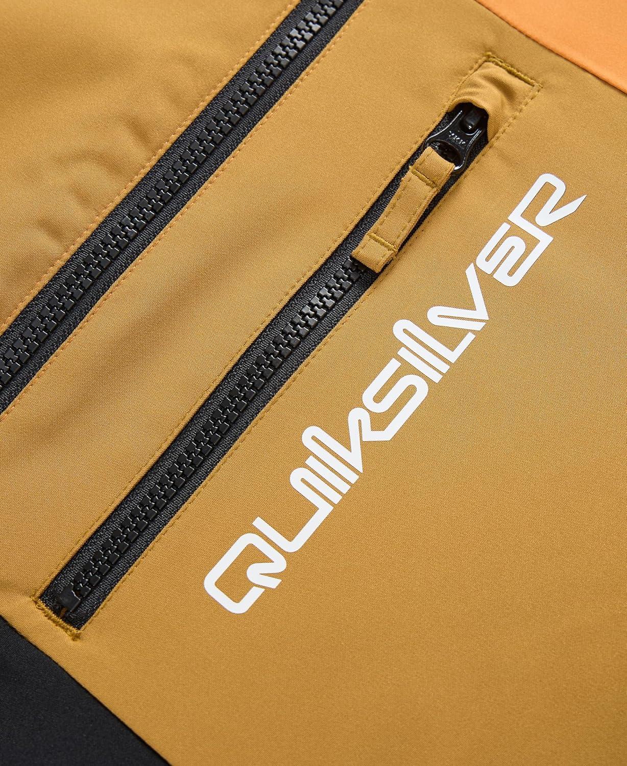 image:imageQuiksilver boys Heavyweight Ski Snow Hooded Jacket Insulated amp WaterproofAmberglow
