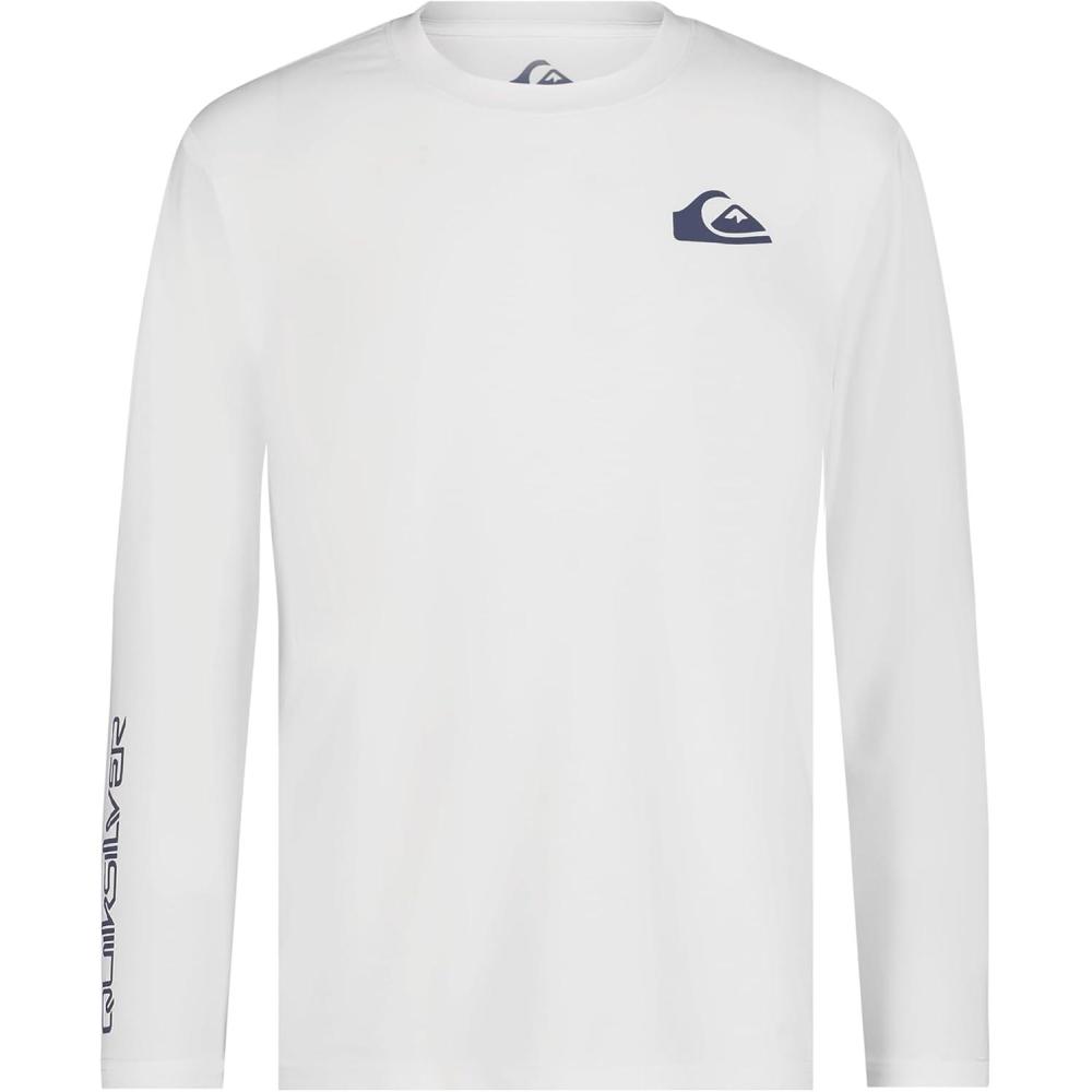image:imageQuiksilver Boys Long Sleeve Rashguard Surf Shirt with UPF 50 Sun Protection Kids Swim TopWhite