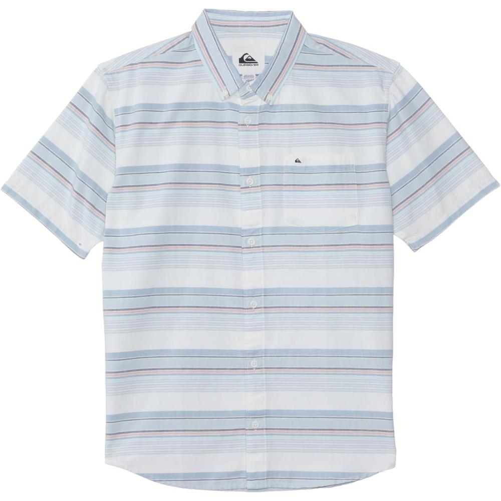 image:imageQuiksilver Boys Short Sleeve Classic Woven Shirt Button Down Top Stylish amp ComfortableBlue Fog Oxford Stripe Ss 241