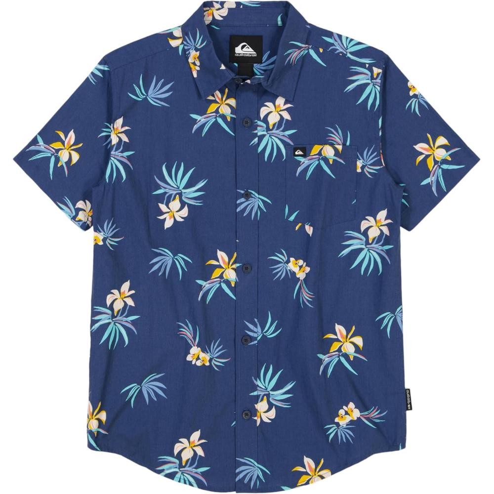 image:imageQuiksilver Boys Short Sleeve Classic Woven Shirt Button Down Top Stylish amp ComfortableNavy Floral