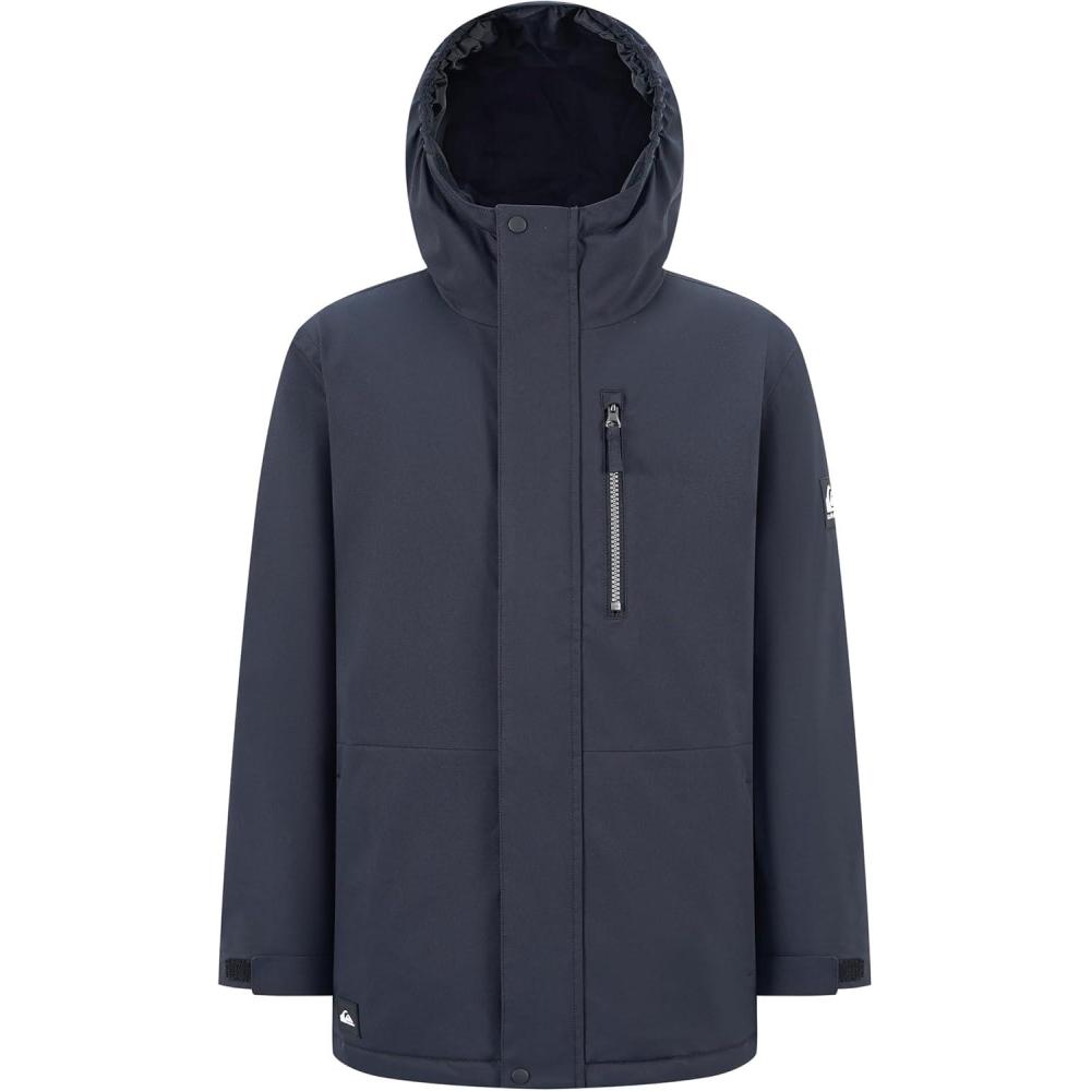image:imageQuiksilver boys Heavyweight Ski Snow Hooded Jacket Insulated amp WaterproofBlack Mission