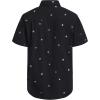 Quiksilver Boys Short Sleeve Classic Woven Shirt, Button Down Top, Stylish & Comfortable(Black Classics)