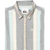 Quiksilver Boys Short Sleeve Classic Woven Shirt, Button Down Top, Stylish & Comfortable(Black Oxford Stripe Ss 241)