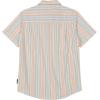 Quiksilver Boys Short Sleeve Classic Woven Shirt, Button Down Top, Stylish & Comfortable(Light Peach Stripe)