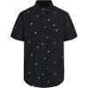 Quiksilver Boys Short Sleeve Classic Woven Shirt, Button Down Top, Stylish & Comfortable(Black Classics)