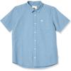Quiksilver Boys Short Sleeve Classic Woven Shirt, Button Down Top, Stylish & Comfortable(Blue Shadow 241)