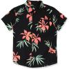 Quiksilver Boys Short Sleeve Classic Woven Shirt, Button Down Top, Stylish & Comfortable(Mix Black Aop)