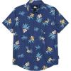Quiksilver Boys Short Sleeve Classic Woven Shirt, Button Down Top, Stylish & Comfortable(Navy Floral)