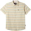 Quiksilver Boys Short Sleeve Classic Woven Shirt, Button Down Top, Stylish & Comfortable(Ochre Oxford Stripe Ss Woven 242)