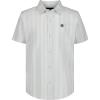 Quiksilver Boys Short Sleeve Classic Woven Shirt, Button Down Top, Stylish & Comfortable(Off White Stripe)