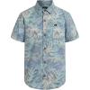 Quiksilver Boys Short Sleeve Classic Woven Shirt, Button Down Top, Stylish & Comfortable(Stormy Seas)