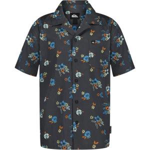 Quiksilver Boys Short Sleeve Classic Woven Shirt, Button Down Top, Stylish & Comfortable(Phantom Island)