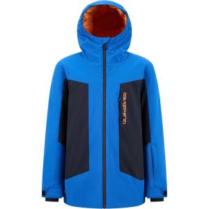 Quiksilver boys Heavyweight Ski Snow Hooded Jacket, Insulated & Waterproof(Blue Lolite)
