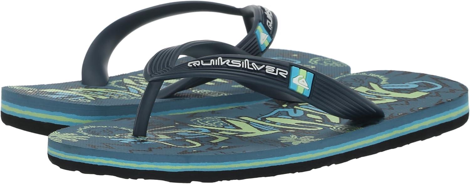 image:imageQuiksilver Boys Molokai Art Flip Flop YouthBlackGreenBlue 234