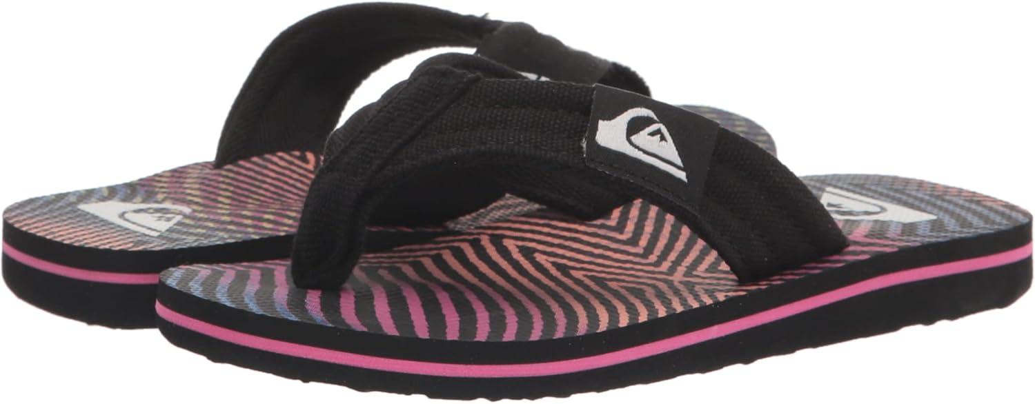 image:imageQuiksilver Boys UnisexChild Molokai Layback Ii Youth Sandal FlipFlopBlackOrangeGrey