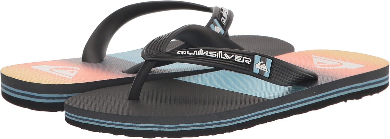 image:imageQuiksilver boys Unisexchild Molokai Panel Youth SandalBlackOrangeGrey
