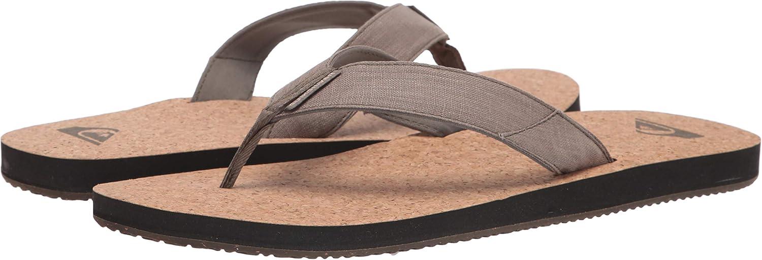 image:imageQuiksilver mens Molokai Abyss Natural 3 Point SandalFlipFlopGreenGreenGreen Molokai Abyss Natural