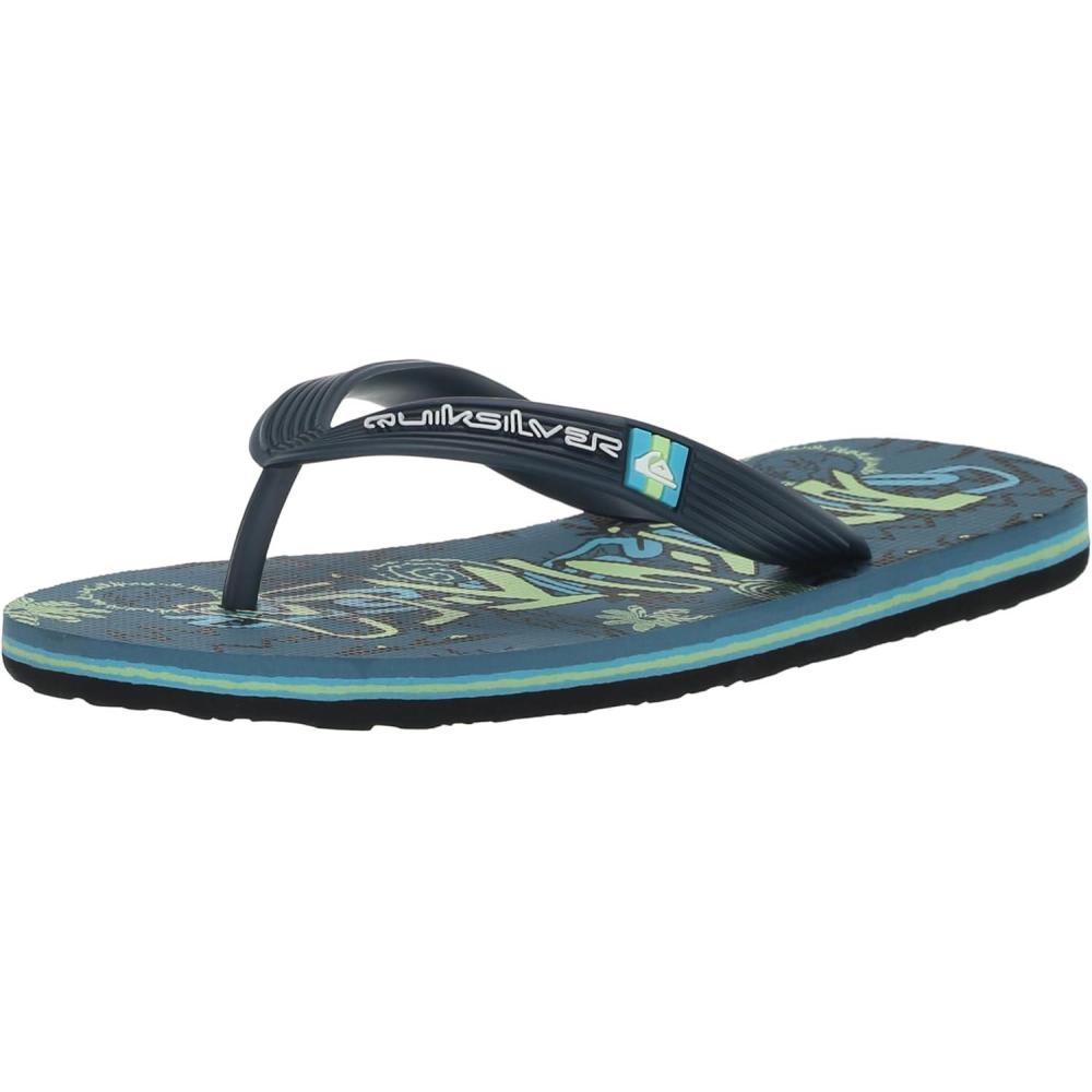 image:imageQuiksilver Boys Molokai Art Flip Flop YouthBlackGreenBlue 234