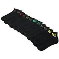 image:imageQuiksilver Mens 6 Pack Rasta Half Cushion Quarter SockBlack