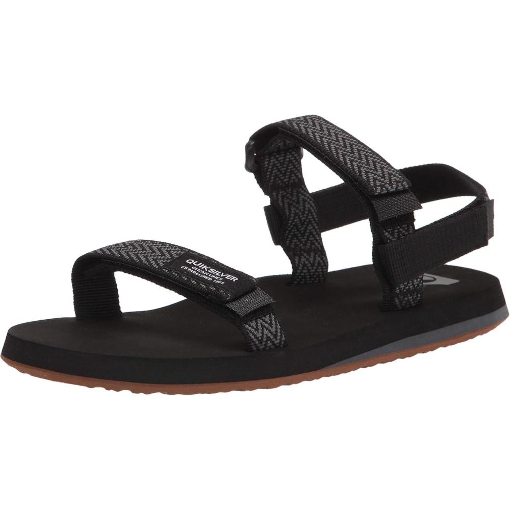 image:imageQuiksilver Mens Monkey Caged Youth SandalBlackGreyBlack