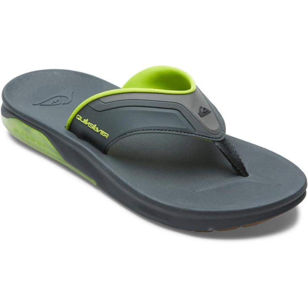 image:imageQuiksilver mens Mathodic Recovery Flip Flop SandalGrey Black Green