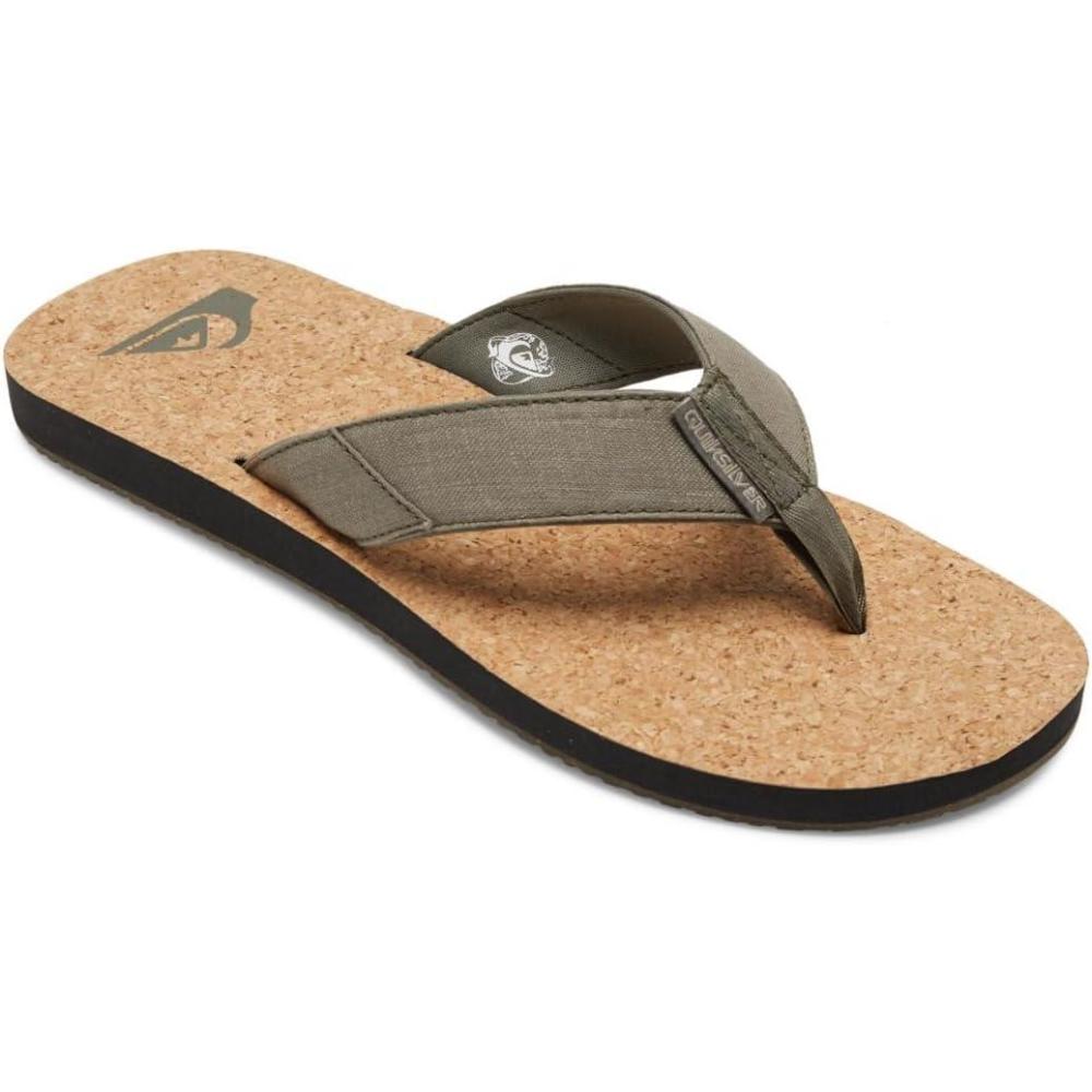 image:imageQuiksilver mens Molokai Abyss Natural 3 Point SandalFlipFlopGreen