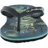 Quiksilver Boy’s Molokai Art Flip Flop Youth(Black/Green/Blue 234)
