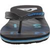 Quiksilver Boy’s Molokai Word Block Youth Sandal(Black/Blue/Black)