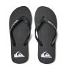 Quiksilver Molokai Flip Flops for Men, Athletic Mens Sandals, Size 6 to 16 Thong Mens Slides, Black/Black/White, 15