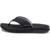 Quiksilver men’s Mathodic Recovery Flip Flop Sandal(Black Grey Brown)