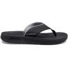 Quiksilver men’s Mathodic Recovery Flip Flop Sandal(Black Grey Brown)