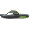 Quiksilver men’s Mathodic Recovery Flip Flop Sandal(Grey Black Green)