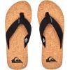 Quiksilver mens Molokai Abyss Natural 3 Point SandalFlip-Flop(Black Brown)