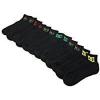 Quiksilver Men’s 6 Pack Rasta Half Cushion Quarter Sock(Black)