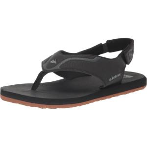 Quiksilver Boy’s Mathodic Recovery a/T Heel Strap Flip Flop Athletic Sandal Toddler(Black 1 233)