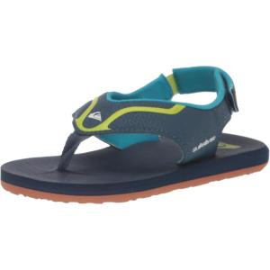 Quiksilver Boy’s Mathodic Recovery a/T Heel Strap Flip Flop Athletic Sandal Toddler(Blue 1 233)
