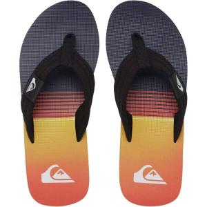 Quiksilver Boy’s Molokai Layback Youth Sandal(Black/Black/Orange)