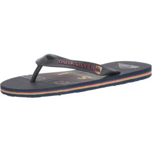 Quiksilver Boy’s Molokai Word Block Youth Sandal(Black/Grey/Black)